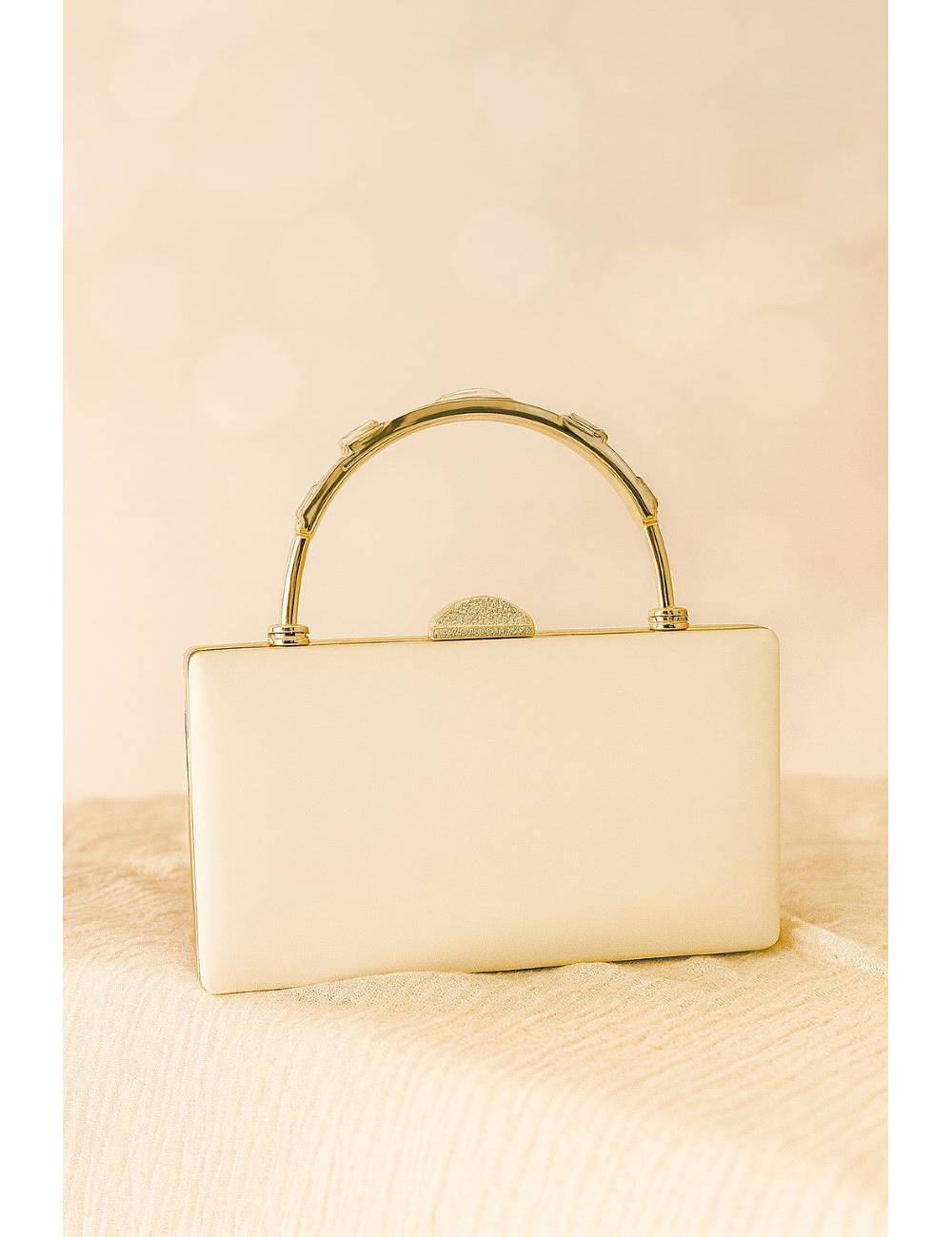 BOLSO ASA DORADA Y PIEDRAS