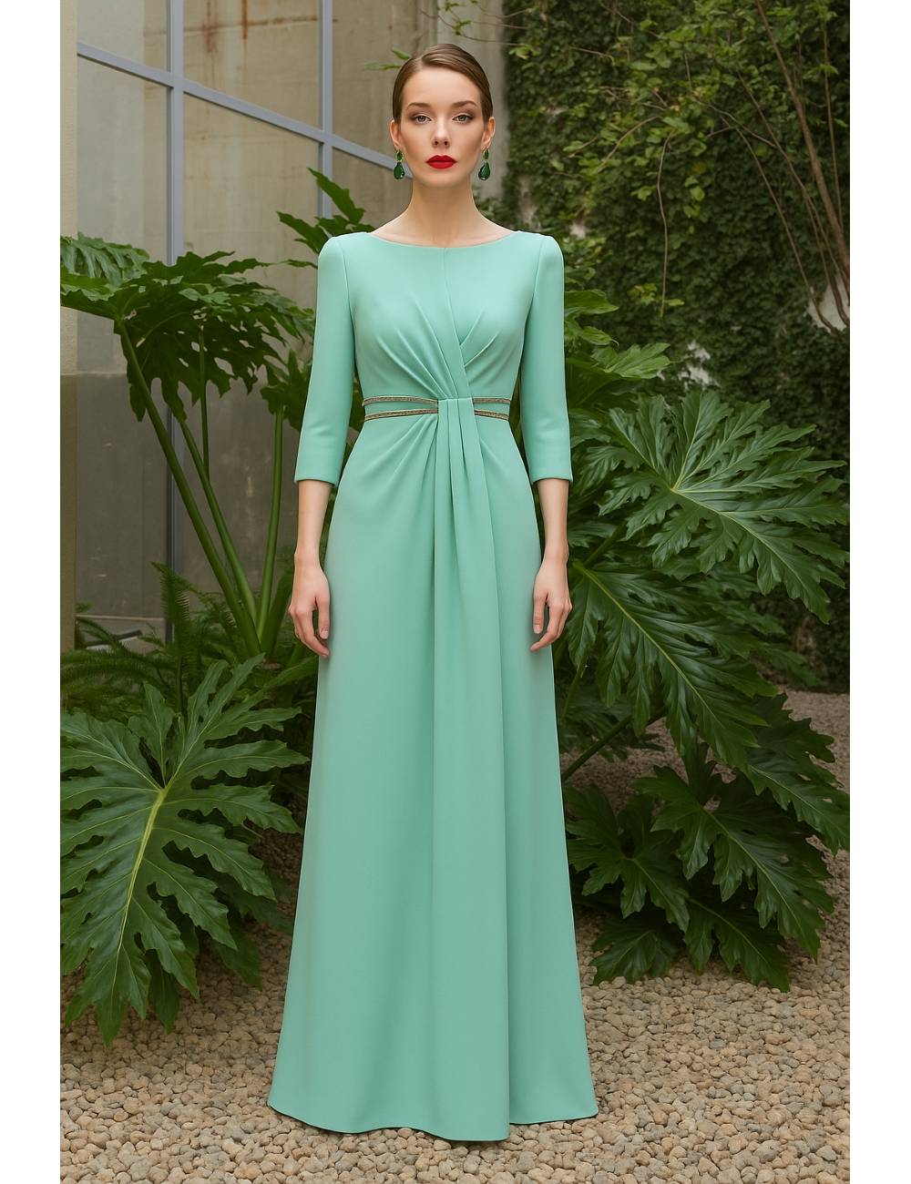 VESTIDO LARGO CARLA RUIZ 50521
