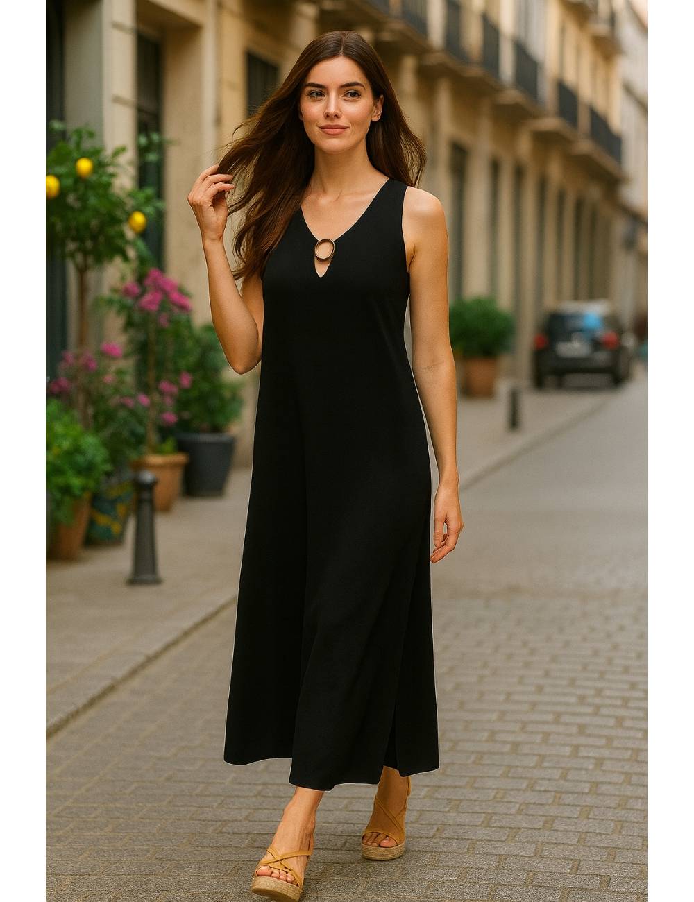 VESTIDO NEW SLEEVE V 1008