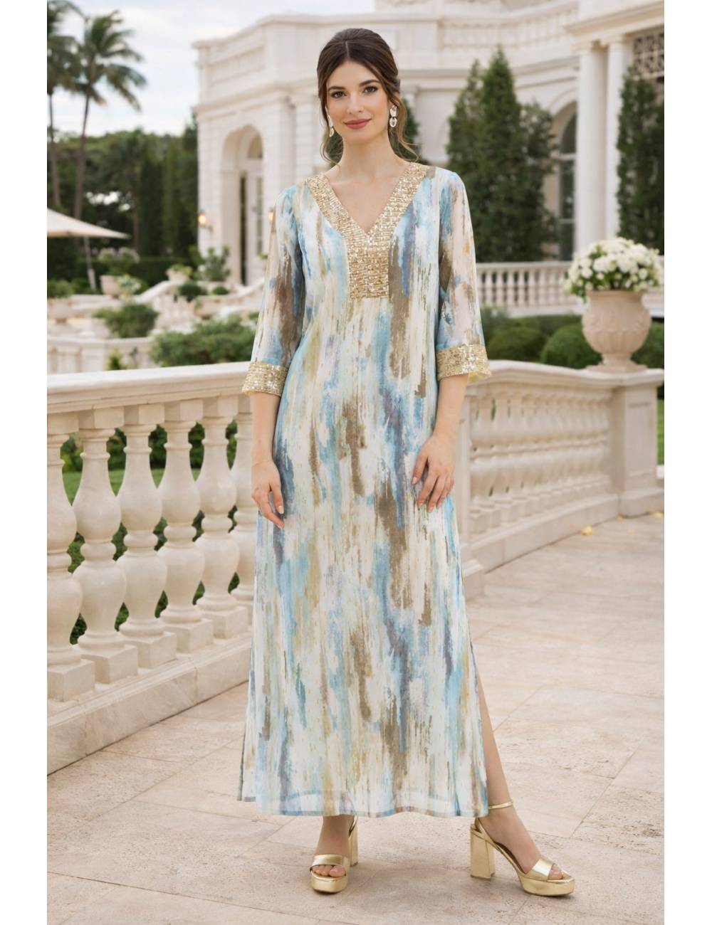 VESTIDO LARGO CAPAMI 2427