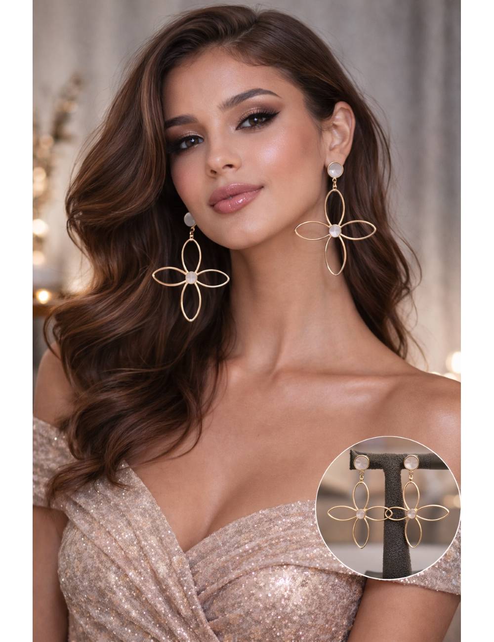 PENDIENTES FLOR