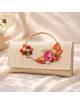 BOLSO PLUMA Y COLLAR CORAL