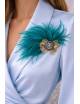 BROCHE PLUMA Y COLLAR FLOWER