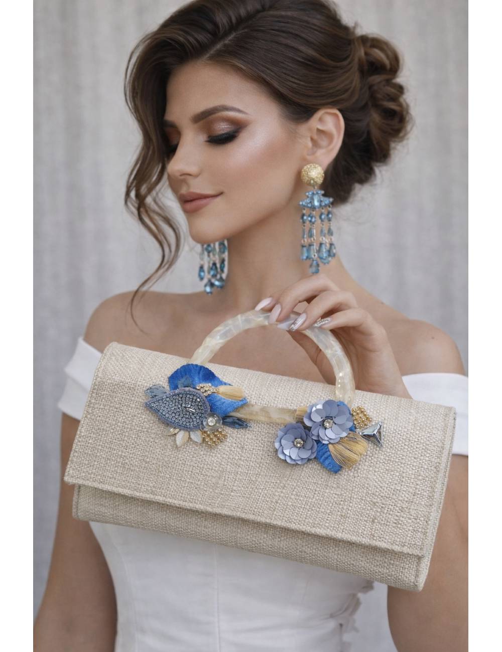 BOLSO PLUMA Y COLLAR 661