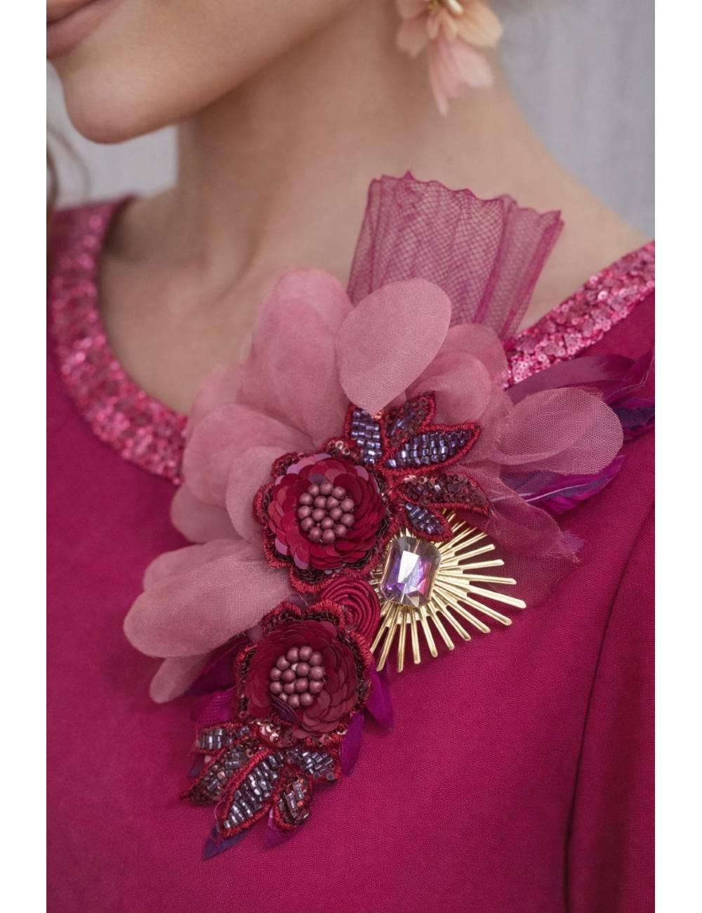 PINZA PLUMA Y COLLAR 717
