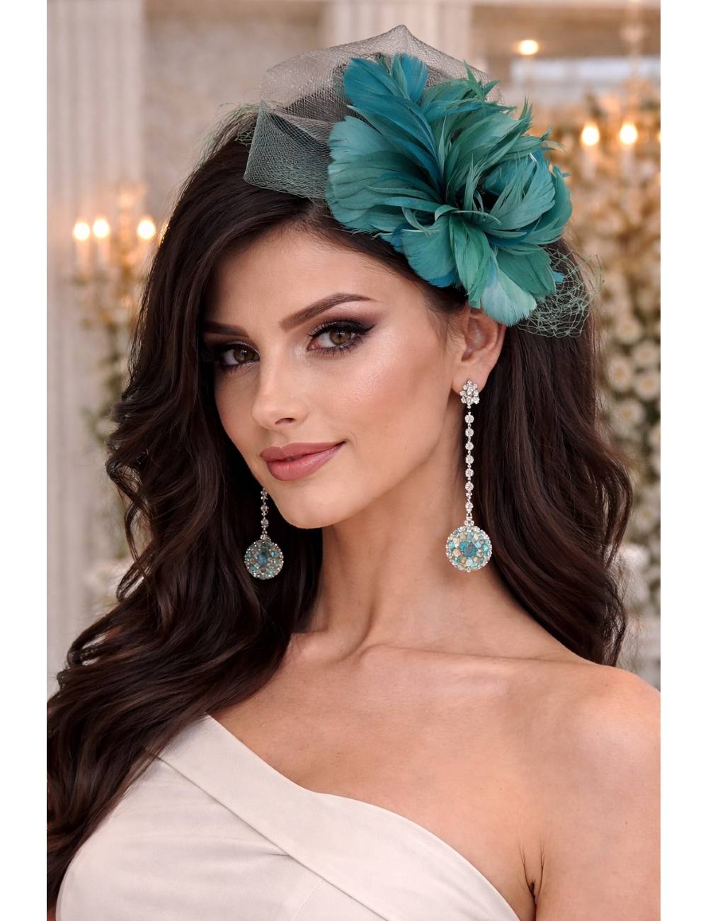 TOCADO PLUMA Y COLLAR 310