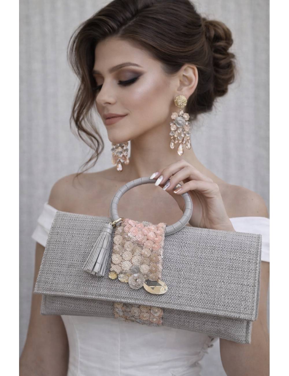 BOLSO PLUMA Y COLLAR 201