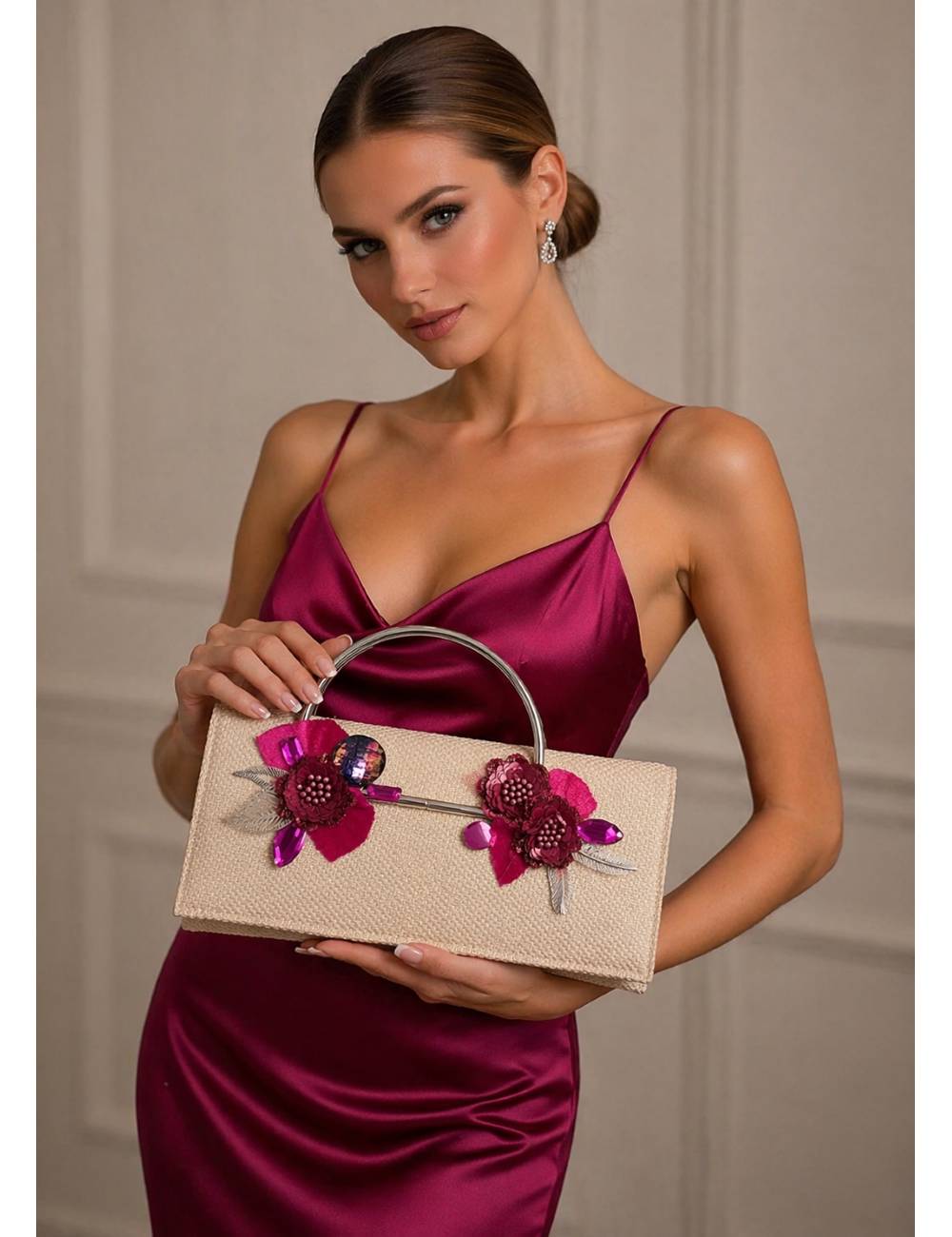 BOLSO PLUMA Y COLLAR 392