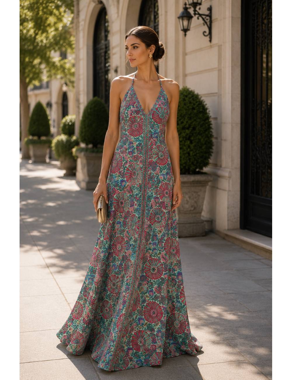 VESTIDO GOLD SILVER PATTI
